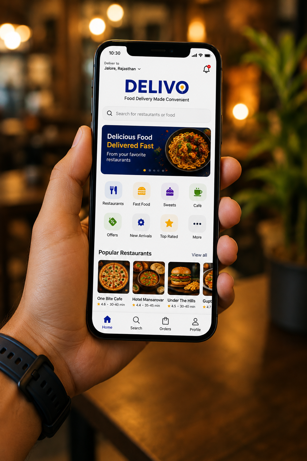 DELIVO food delivery App